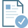 Icon of a page with a checkmark