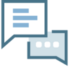 Communication bubbles icon