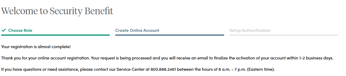 Financial Professional Account Registration Completion