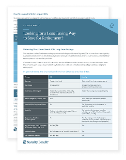 Thumbnail of Looking for a Less Taxing Way to Save for Retirement brochure