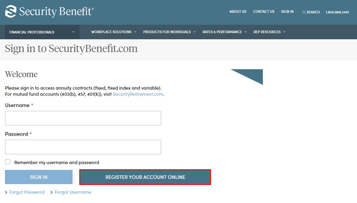 Register Your Account Online
