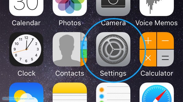On your iPhone/iPad, open the "Settings" App