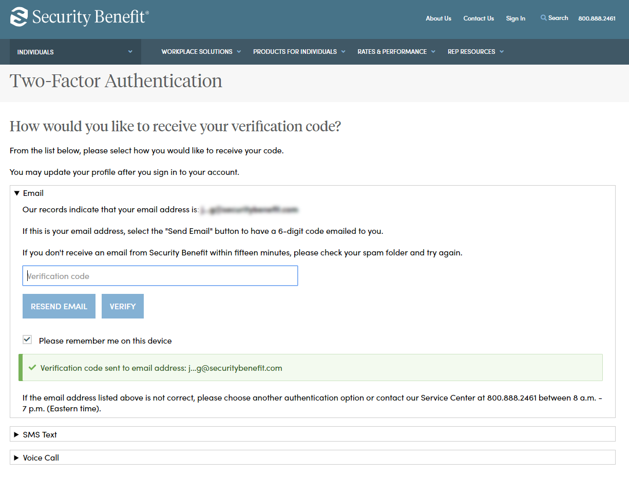 Two-factor Authentication - Email Code