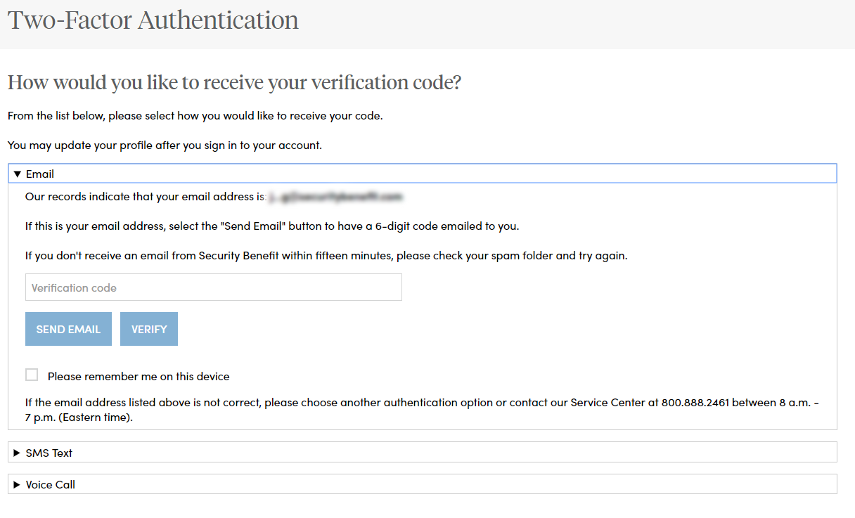 Two-factor Authentication - Email